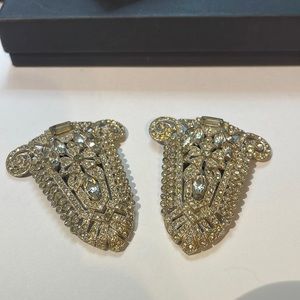 Art Deco Shoe Clips Vintage Rhinestones